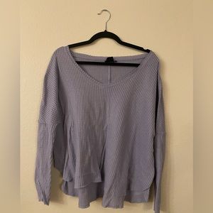 Urban Outfitters Out From Under Oversized Waffle Knit Thermal Long Sleeve Top